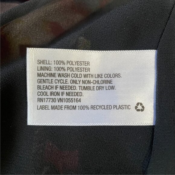 Romantic Sheer Floral Blouse Black Red Long Sleeve Ruffle Top Cottagecore - Picture 9 of 9